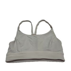 Lululemon Train Times Sports Bra Light Gray Womens Size 4 Athletic Workout Yoga